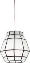 PTMD Design plafond lamp ijzer maat in cm: 29 x 29 x 30 - Zwart - Zwart