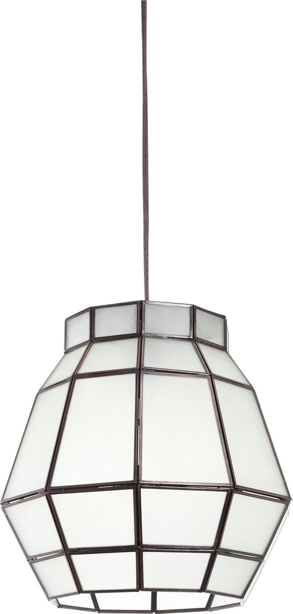 PTMD Design plafond lamp ijzer maat in cm: 29 x 29 x 30 - Zwart - Zwart