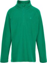 Color Kids - Fleece pullover met halve rits voor kinderen - Effen - Groen - maat 140cm