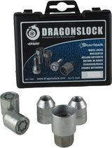 Dragonslock Slotmoerset - Kia Carens  Vanaf 2011 - Verzinkt - Wielslot / Velgslot - Zilver / Grijs