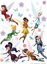 Disney muursticker feeën geel, mintgroen en paars - 600103 - 65 x 85 cm