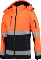 Tricorp Soft Shell Jack EN471 bi-color - Workwear - 403007 - fluor oranje / navy - Maat XXL