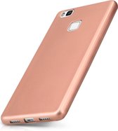 kwmobile telefoonhoesje voor Huawei P9 Lite - Hoesje voor smartphone - Back cover in metallic roségoud