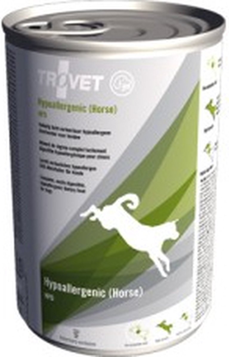 TROVET Hypoallergenic HPD (Horse) Hond natvoer - 1 x 400 gr blikken