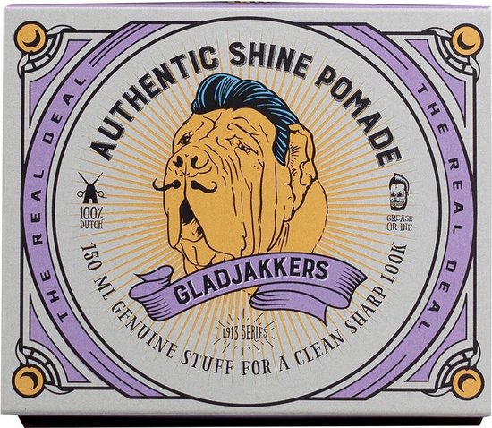Gladjakkers Authentic Shine Pomade - 150ML - Waterbasis - Slick back