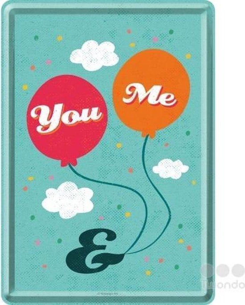 Nostalgic Art Metalen Postkaart You & Me 10x14 cm