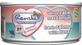 Renske vers vlees maaltijd kat verse tonijn met zalm vezels - 70 gr - 24 stuks