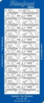 Starform Stickers Text NL Christmas: Pr. Feestdagen/ Gelu (10 PC) - Silver - 0251.002 - 10X23CM