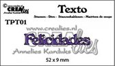 Crealies Texto snijmal "Felicidades"