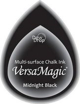 GD91 VersaMagic dewdrop zwart inktkussen Midnight black - stempelkussen black crayon