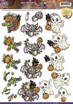 Cute Creatures Halloween 3D-Knipvel Yvonne Creations 10 stuks