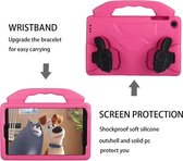 P.C.K. Kinderhoesje Roze met steun handvatten geschikt voor Apple iPad 5/6/AIR/AIR2/2017/2018 MET PEN EN GLASFOLIE