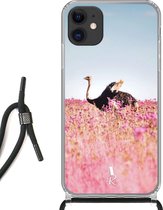 iPhone 11 hoesje met koord - Ostrich
