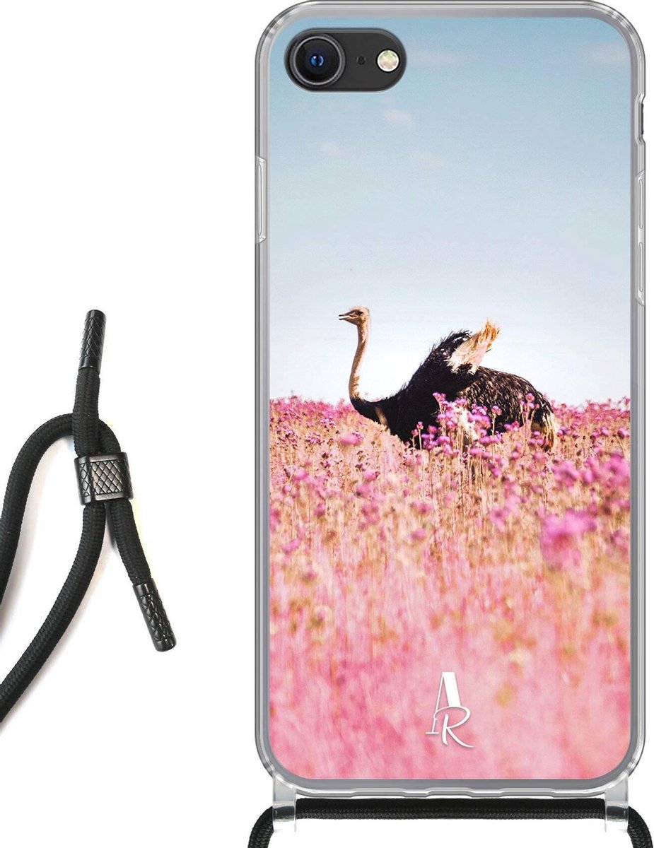 iPhone SE (2020) hoesje met koord - Ostrich