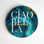 Muurcirkel Marmer looks | Ciao Bella | Marmer wanddecoratie - 120x120cm, Forex