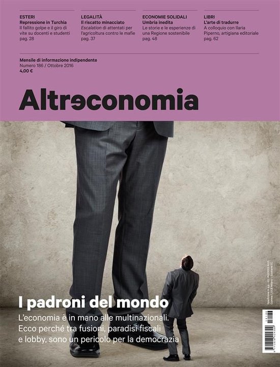 Altreconomia 186 - Ottobre 2016 - cover