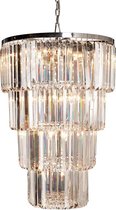 LumiLamp Kroonluchter Ø 65x96 cm Transparant Ijzer Glas Hanglamp