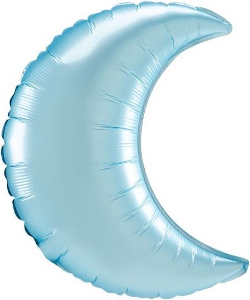 Afbeelding van product Amscan Folieballon Supershape Pastel Blue Satin Crescent 66 Cm