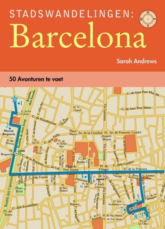 Cover van het boek 'Stadswandelingen Barcelona' van S Andrews