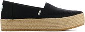 Toms Vrouwen Stof Espadrilles / Damesschoenen  -   Valencia - Zwart - maat 37.5