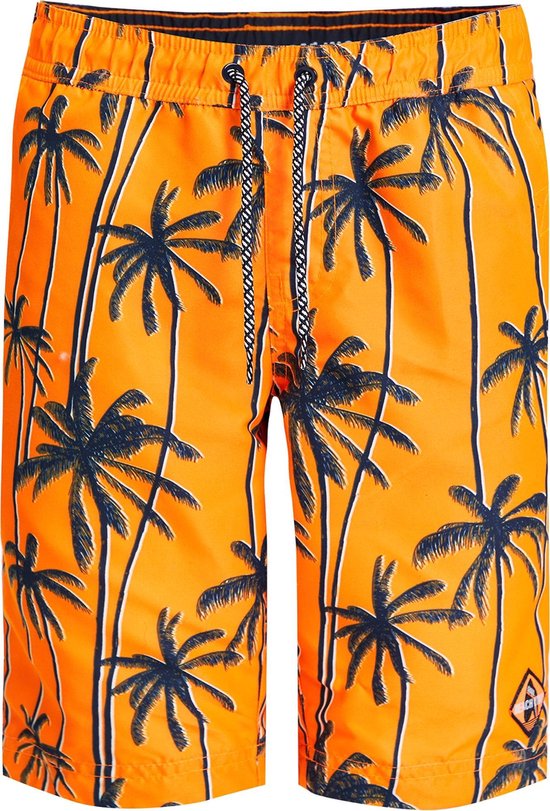 WE Fashion Jongens long fit zwembroek met palmboomdessin | bol.com
