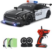Op afstand bestuurde auto, GT RC Drift Politieauto afstandsbediening auto in schaal 1:14 met LED-verlichting, 4WD speelgoedauto met driftfunctie vanaf 4,5,6,7,8 + jaar oude kindercadeaus