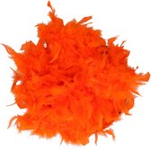 Boa kerstslingers - 2x st - veren - oranje - 180 cm - kerstversiering