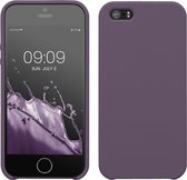 kwmobile telefoonhoesje geschikt voor Apple iPhone SE (1.Gen 2016) / iPhone 5 / iPhone 5S - Hoesje met siliconen coating - Smartphone case in Bleke iris