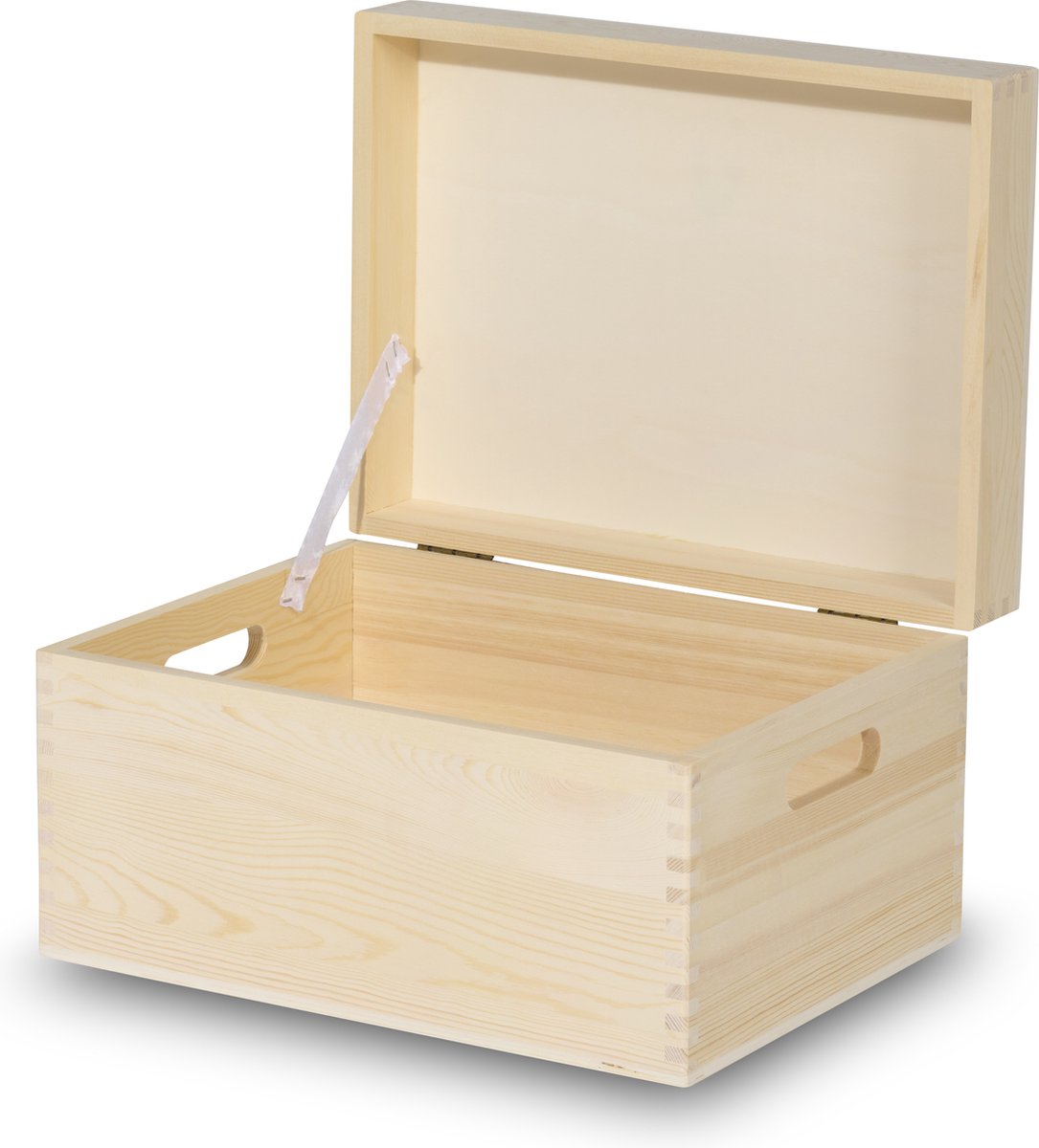 Houten kist | houten kist met deksel | 40x30x23cm | houten opbergkist | speelgoedkist | handvatten | documenten | speelgoed | herinneringsbox | herinneringenkist | houten box