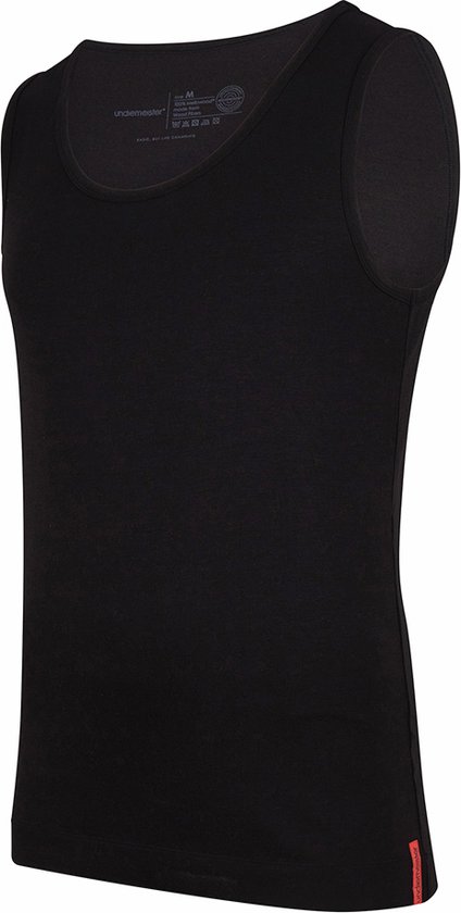 Undiemeister - Tanktop - Tanktop heren - Slim fit - Onderhemd - Gemaakt van Mellowood - Ronde hals - Volcano Ash (zwart) - Anti-transpirant - 3XL