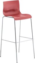 CLP Hoover Barkruk - Kunststof rood chroom