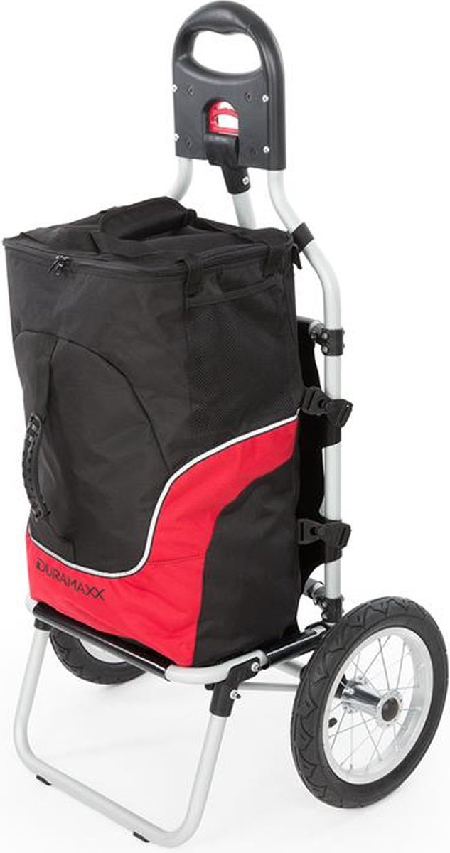 Duramaxx carry red remorque pour vélo avec sac de transport