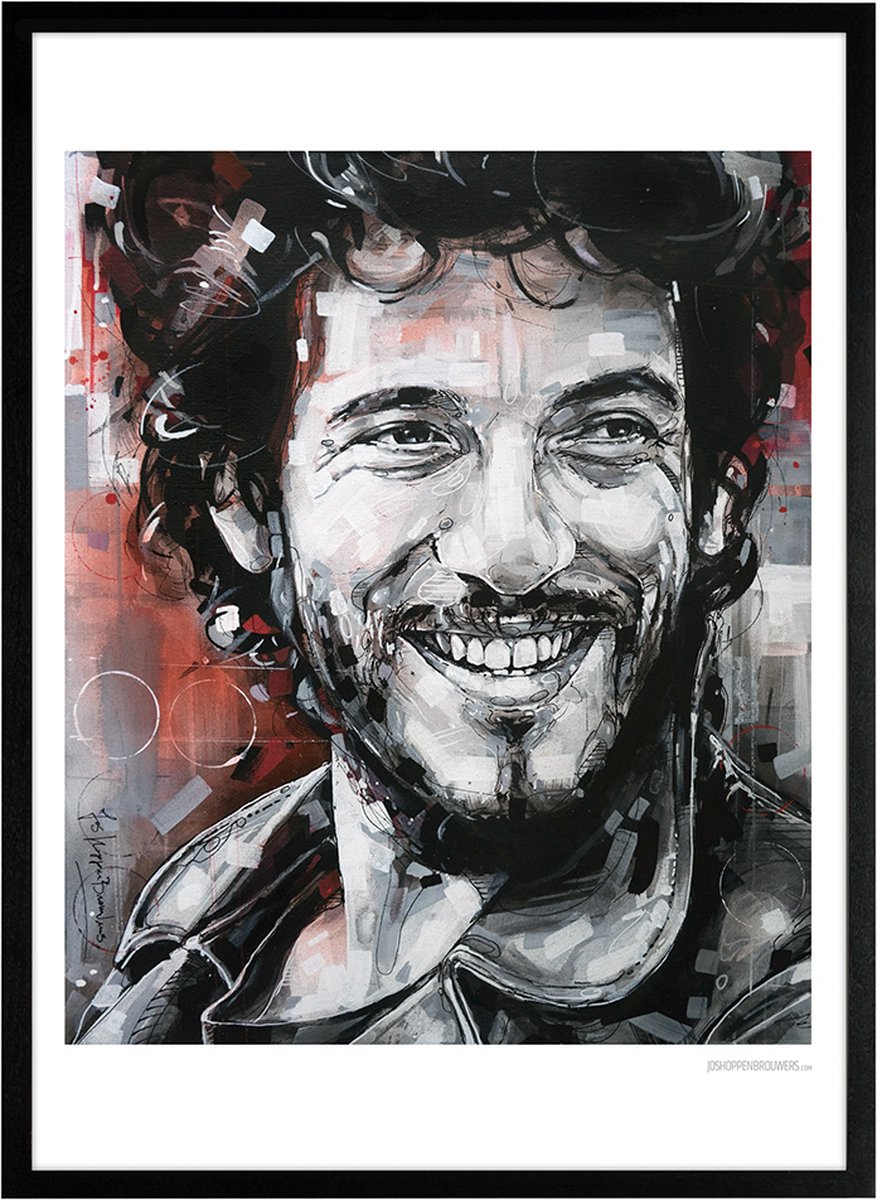 Bruce Springsteen 04 print 51x71 cm *ingelijst & gesigneerd