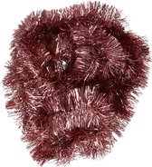 Decoris kerstslinger - oudroze - 270 x 7 cm - lametta - tinsel/folie slinger