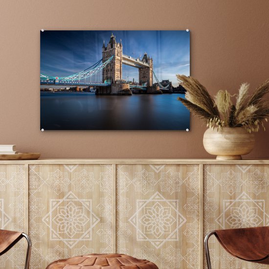 Tower bridge Thames Glas 60x40 cm - Tirage photo sur Glas (décoration murale en plexiglas)
