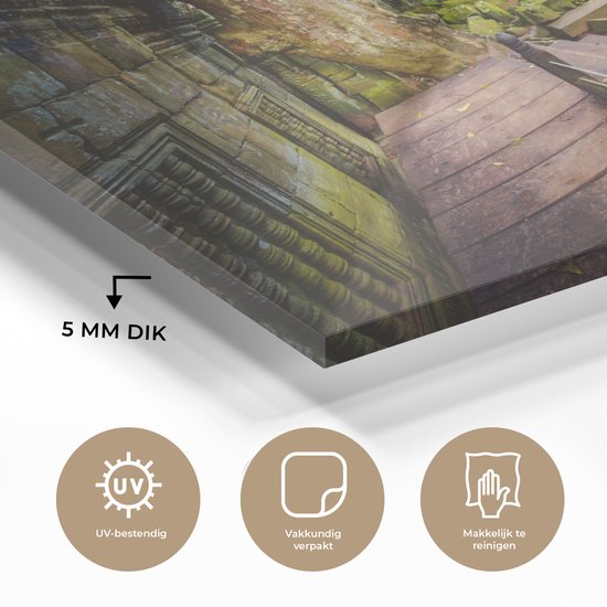 Temple de Ta Prohm en plexiglas d'Angkor Wat 90x60 cm - Tirage photo sur Glas (décoration murale en plexiglas)