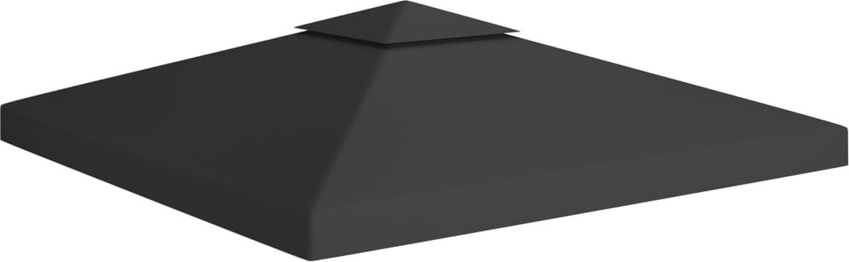 Bol.com vidaXL - Prieeldak - 2-laags - 310 - g/m² - 3x3 - m - zwart aanbieding