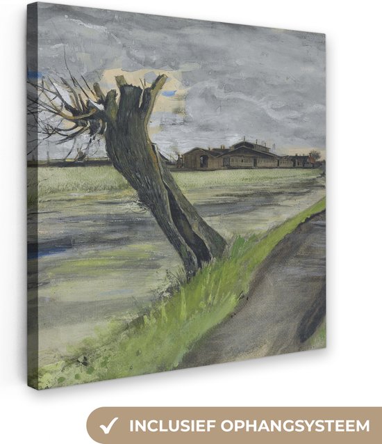 Canvas Schilderij Knotwilg - Vincent van Gogh - 90x90 cm - Wanddecoratie