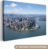 Canvas Schilderij New York - USA - Skyline - 120x80 cm - Wanddecoratie