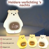 Slaaptrainer voor kinderen -wekker voor kinderen- nachtlampje voor uw kind -oplaadbaar met afstandsbediening- warme kleuren waarbij uw kind heerlijk in slaap valt.