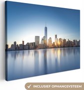Tableau sur toile New York - Skyline - Réflexion - 40x30 cm - Décoration murale