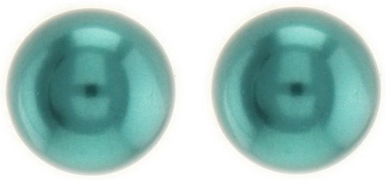 Behave Ladies boucles d'oreilles perles clous d'oreilles bleu 1 cm