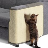 Navaris katten krabmat - Bescherming van meubels - Voor banken en stoelen - Krabbescherming - Voor de linkerkant - Lichtbruin