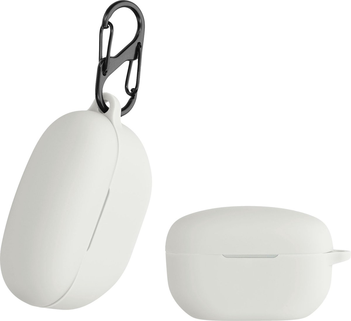 kwmobile Hoes geschikt voor Sony WF-1000XM5 - Siliconen cover voor oordopjes in wit