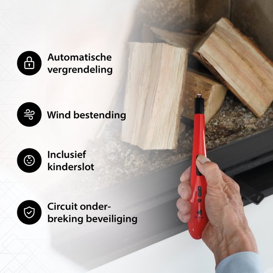Kohree 360° uittrekbare lichtboogaansteker, uittrekbaar, USB-staafaansteker, lichtboog, vlamloze elektronische aansteker, wind- en weerbestendig, voor keuken, grillen, fornuis, enz