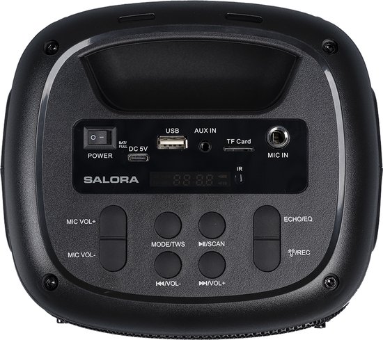 Salora PARTYBOX100 - Party Speaker - Partybox - Speaker - Box - Zwart van Salora — afbeelding 4