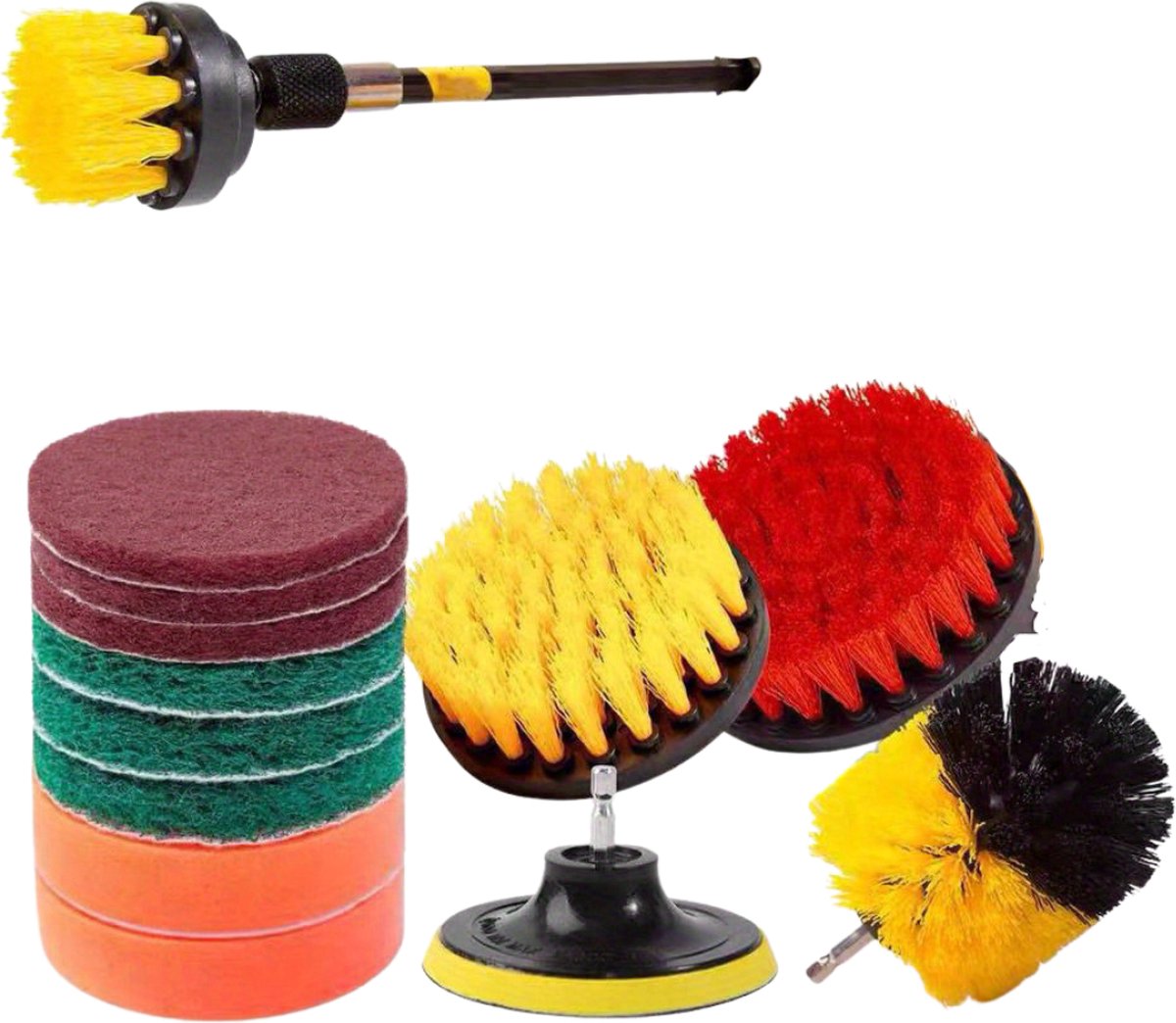 Goedkoopste Livano Borstelset Voor Boormachine - Boorborstel - Reinigingsborstel Boormachine - Boormachine Borstelset - 14-Delig