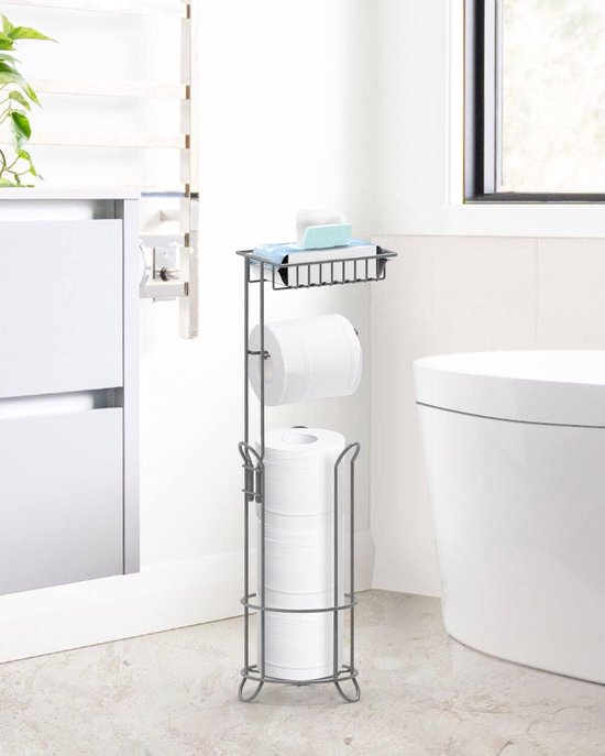 RDLK Creatieve Wc Tray/Dolfijn Vorm Muur Toilet Rolhouder Badkamer Waterdicht Toiletpapier Houder 20 17 18CM Grijs