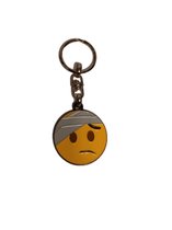 Emoji metalen sleutelhanger - gezicht met hoofdverband