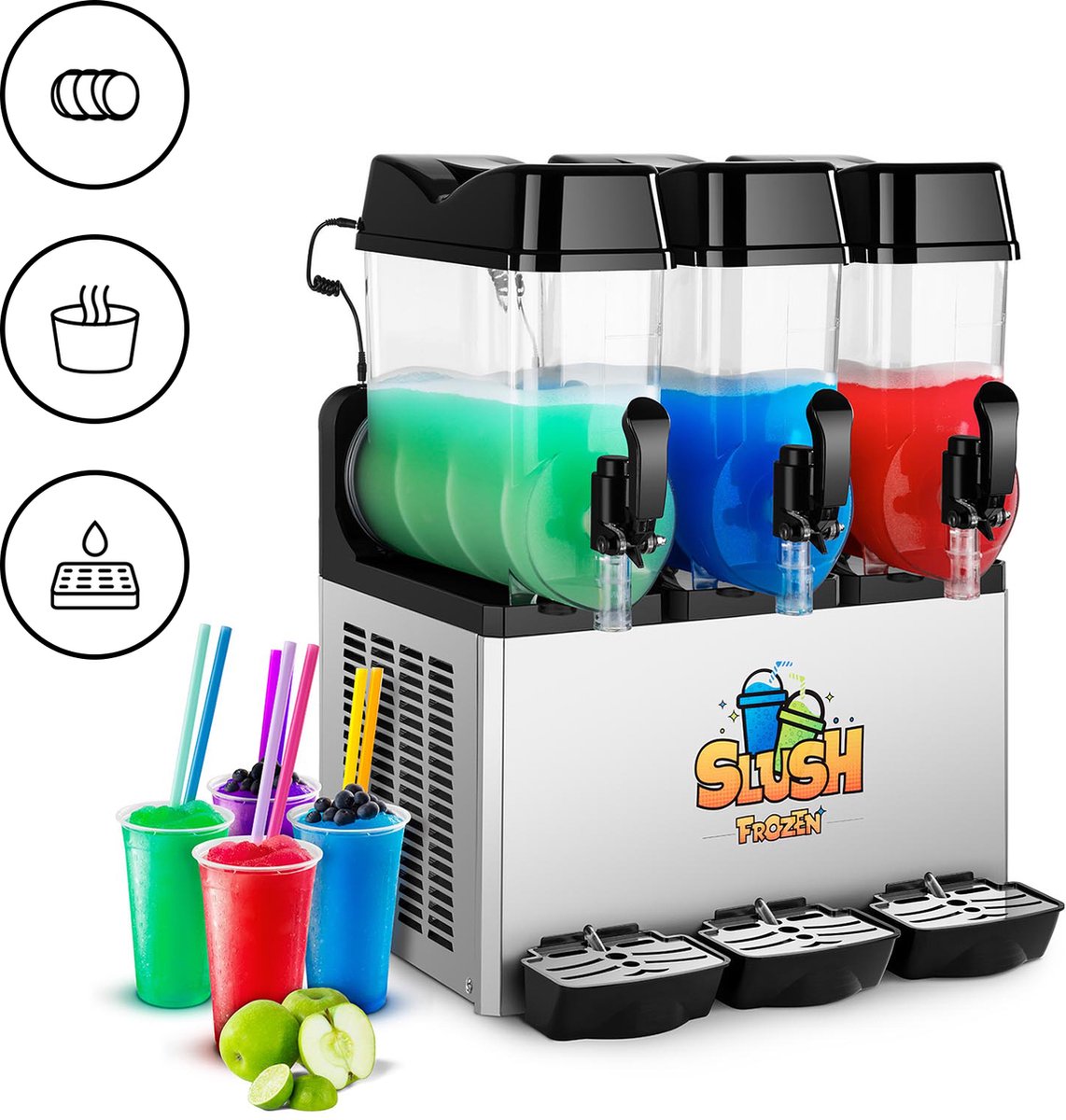 Royal Catering Slush Puppy Machine - Slush maker - 3 x 12 L